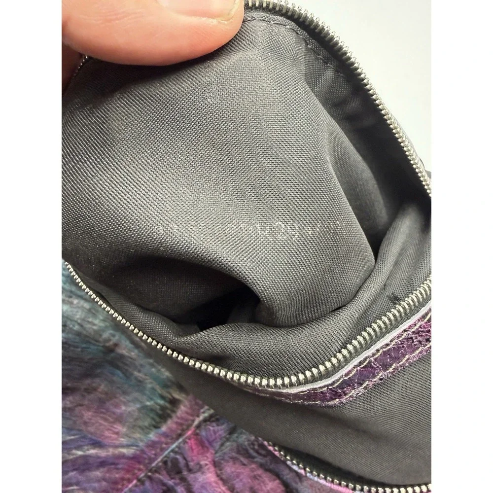 Fendi Iridescent Mermaid Leather Hobo Bag Crystal Rare Made Italy